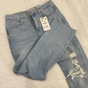 NWT Zara Distressed Denim